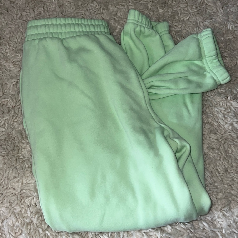 green sweatpants fabletics!